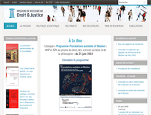 Tablet Screenshot of gip-recherche-justice.fr